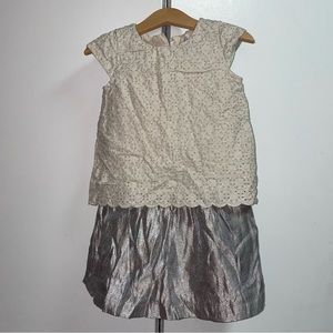 Stylish tan and silver dress